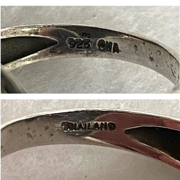 Sterling Silver 925 Thailand Scrollwork Filigree Oval Black Onyx Ring Sz 6.75 - Picture 8 of 16